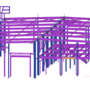 axonometria haly v programe tekla